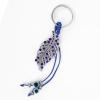 Blue evil eye feather keychain nazar protection charm stylish evil eye keychain accessory